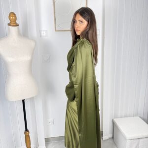 Robe Calya verte drapée