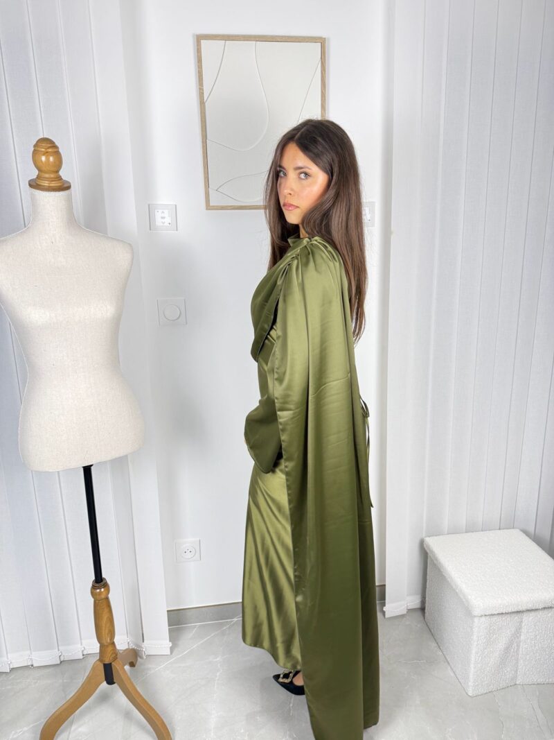 Robe Calya verte drapée
