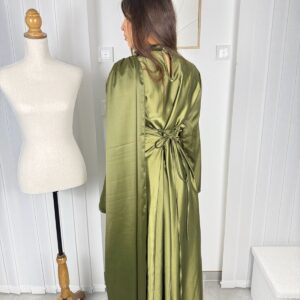 Robe Calya verte drapée