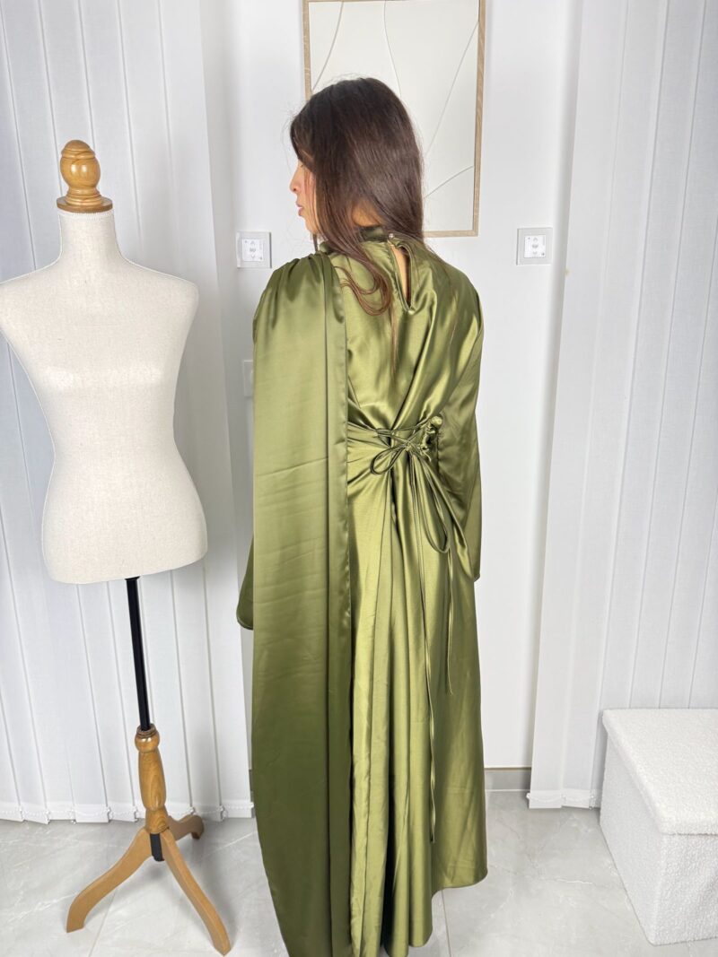 Robe Calya verte drapée