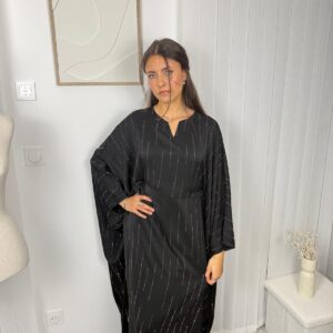 Abaya Nizar noire à strass