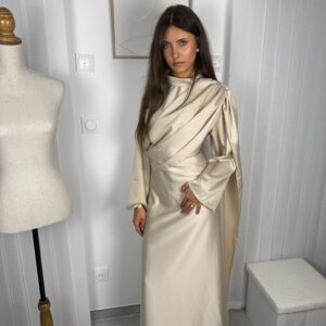 Robe Calya beige drapée