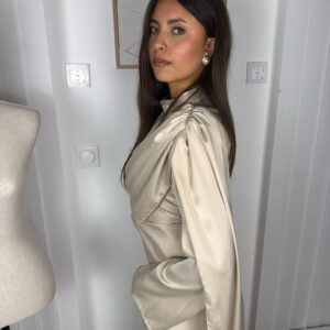 Robe Calya beige drapée