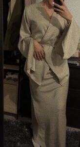 Ensemble Laya : blouse et jupe longue