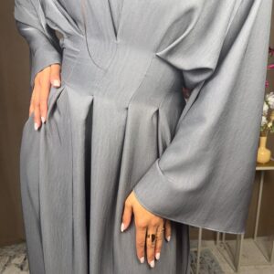 Robe Altéa grise plissée