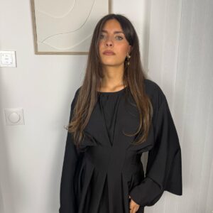 Robe Altéa noire plissée