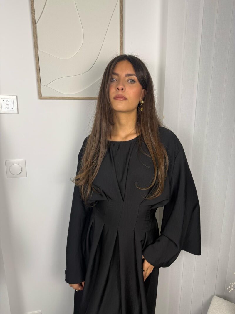 Robe Altéa noire plissée
