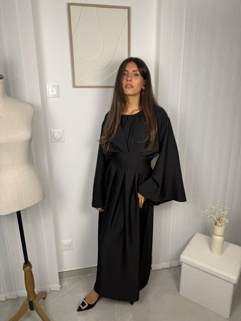 Robe Altéa noire plissée