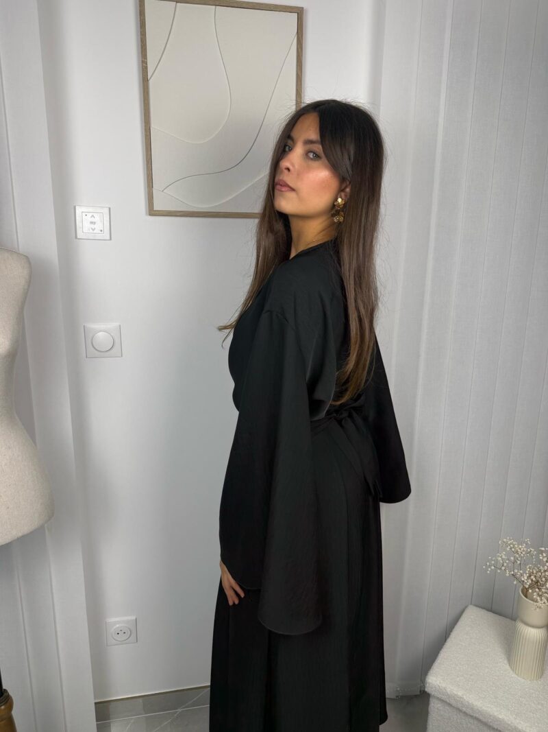 Robe Altéa noire plissée