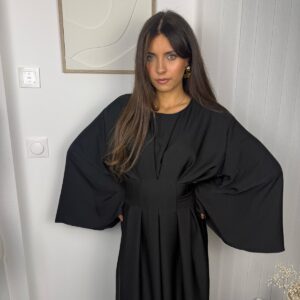 Robe Altéa noire plissée