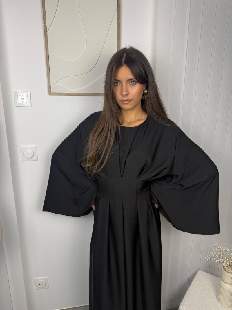 Robe Altéa noire plissée