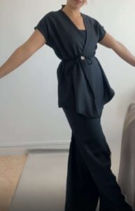 Ensemble Alma : blouse manche courte et pantalon