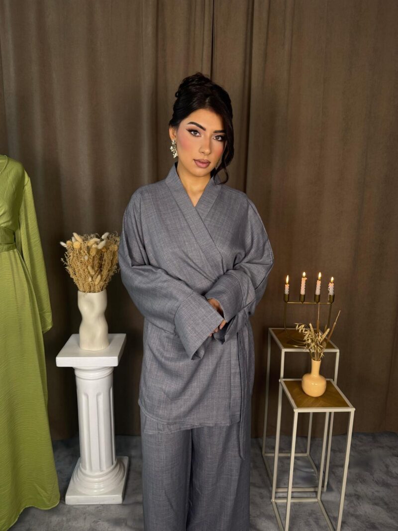 Ensemble Zélia manches longues gris