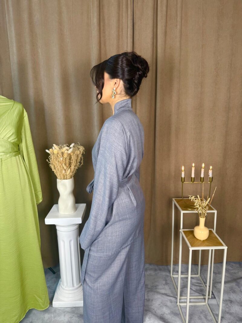 Ensemble Zélia manches longues gris