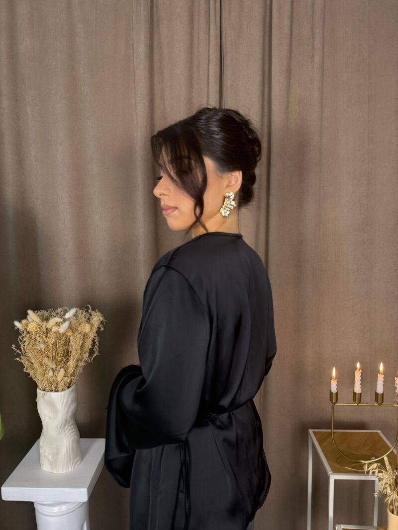 Ensemble Laya noir : blouse et jupe longue