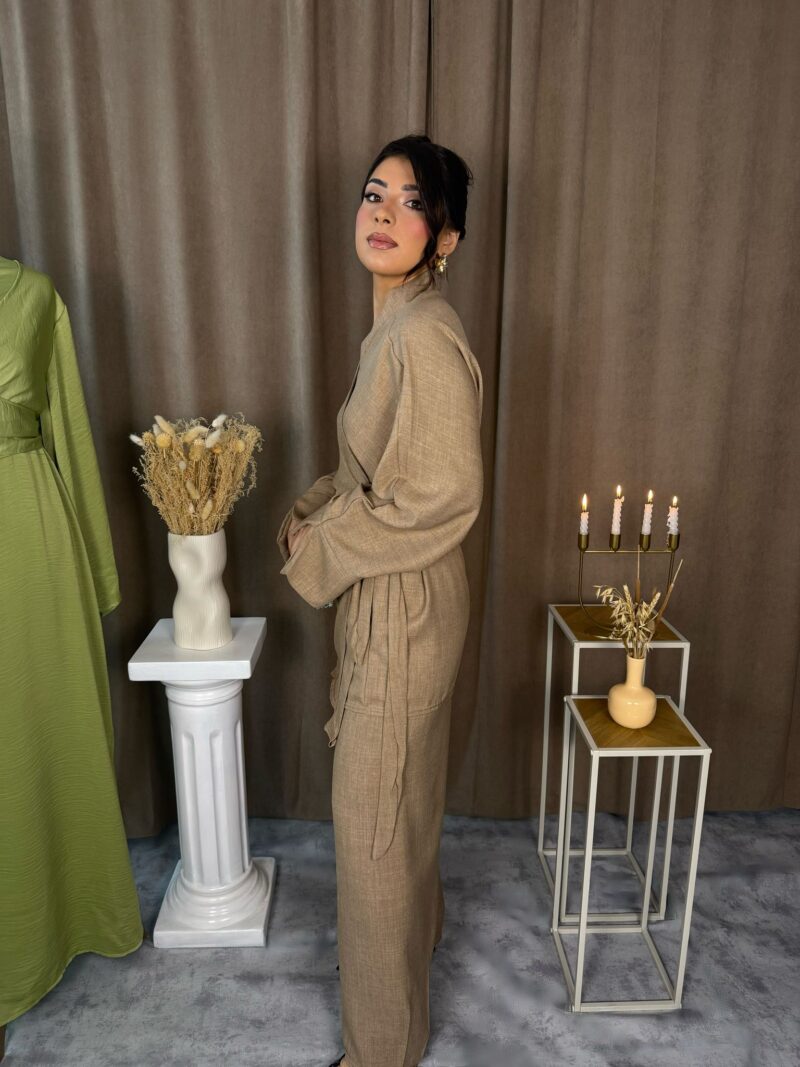 Ensemble Zélia manches longues beige