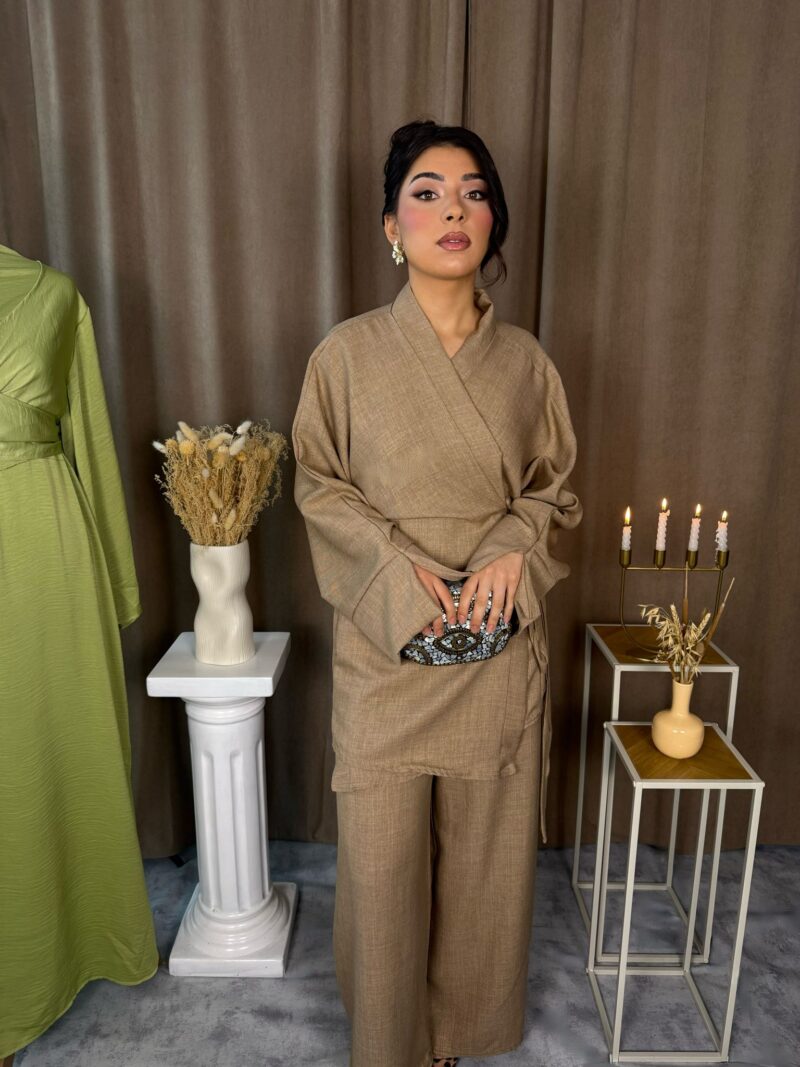 Ensemble Zélia manches longues beige
